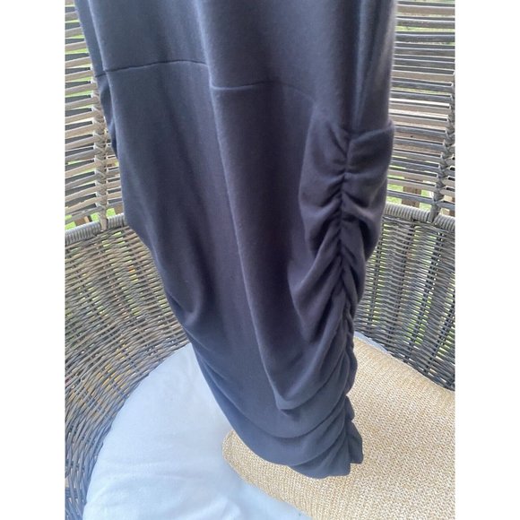 Athleta‎ Tank Midi Dress Ruched Bodycon Black XXS - Picture 3 of 3